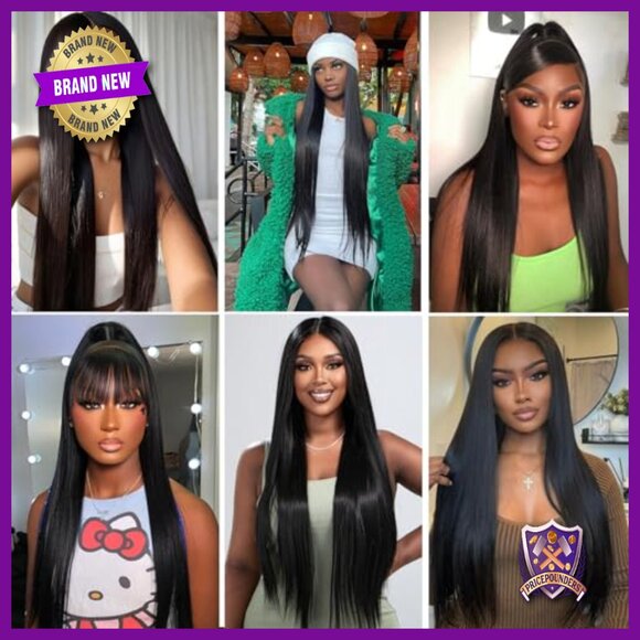 Brazilian Virgin Human Hair Extensions 3 Bundles Straight Quick Weave main image 5